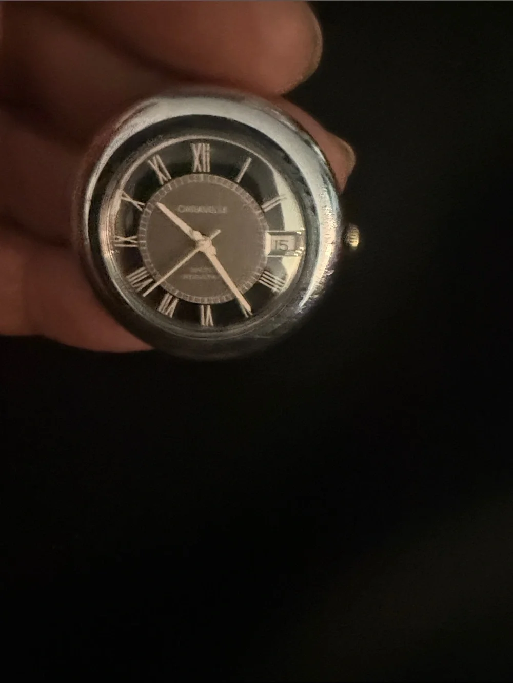 Vintage Caravelle Stainless Steel Mid Century Running Watch